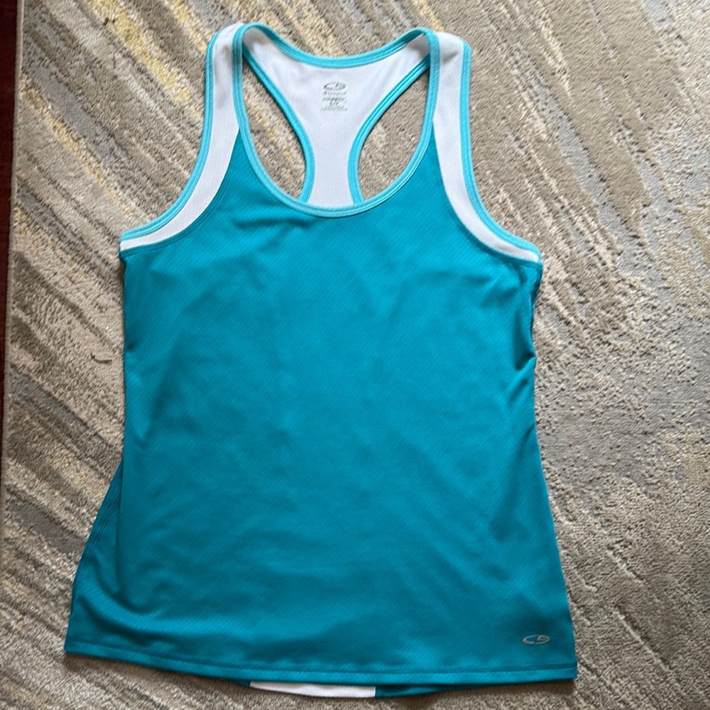 Women's champion Teal Athletic Tank Top size small EUC - Picture 4 of 5